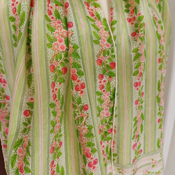 s o l d * 70s Vintage Silk Striped Scarf, 13 x 51, Made in Japan - Picture 2 of 6